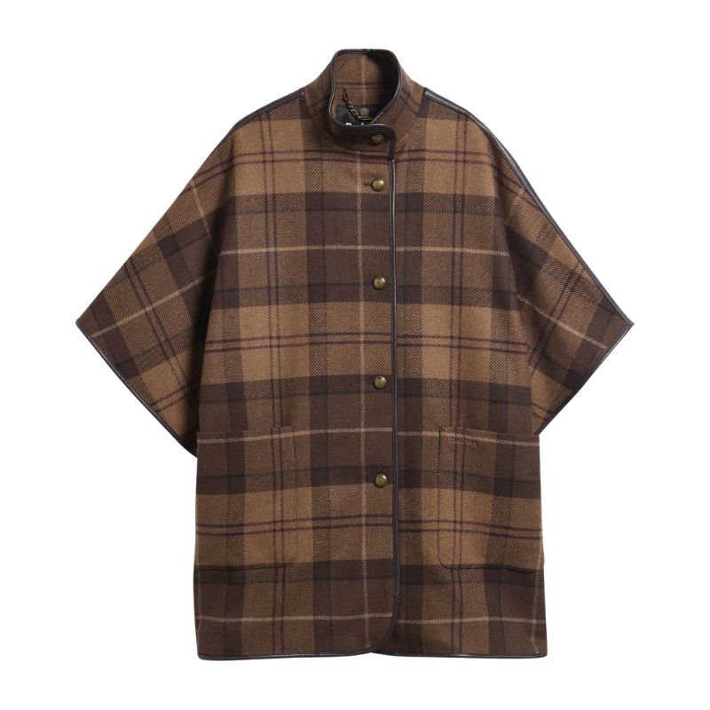 Cape en Laine Judith Barbour - Shadow Muted Tartan