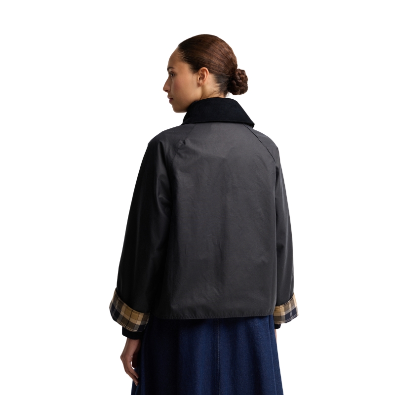Veste Huilée Icons Modern Spey Barbour - Navy / Birchwood