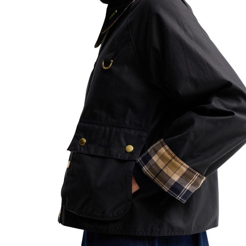Veste Huilée Icons Modern Spey Barbour - Navy / Birchwood