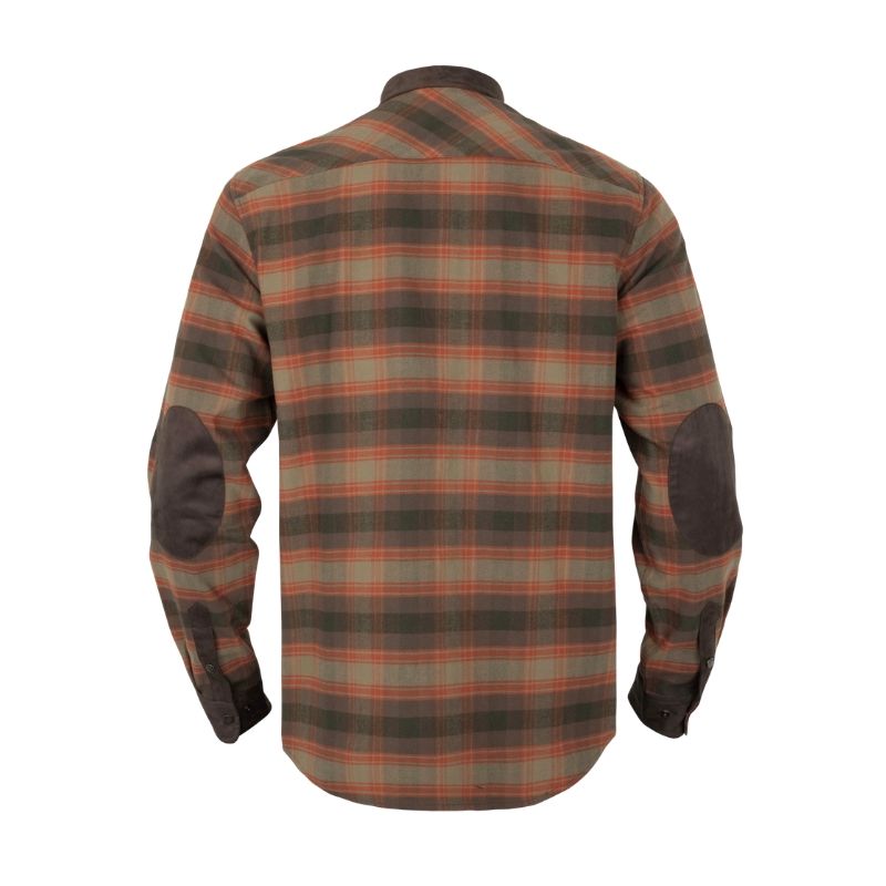 Chemise Aivak L/S Härkila - Autumn Orange Check