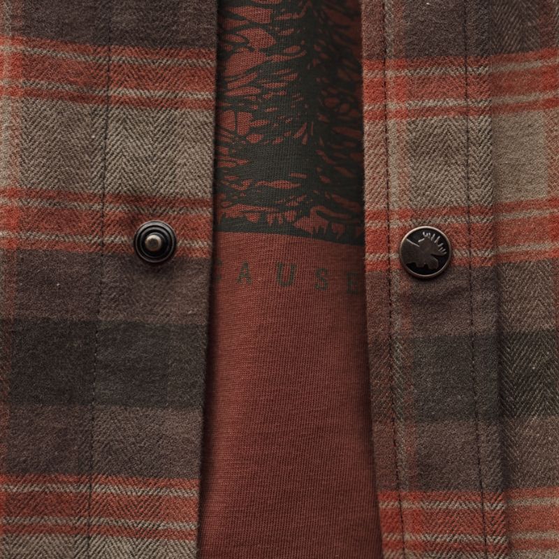 Chemise Aivak L/S Härkila - Autumn Orange Check