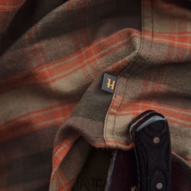 Chemise Aivak L/S Härkila - Autumn Orange Check