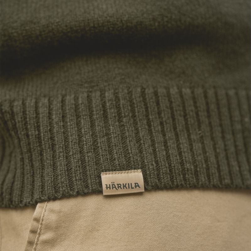 Pull Vincent Merino Half Zip - Vert Forêt Rosin