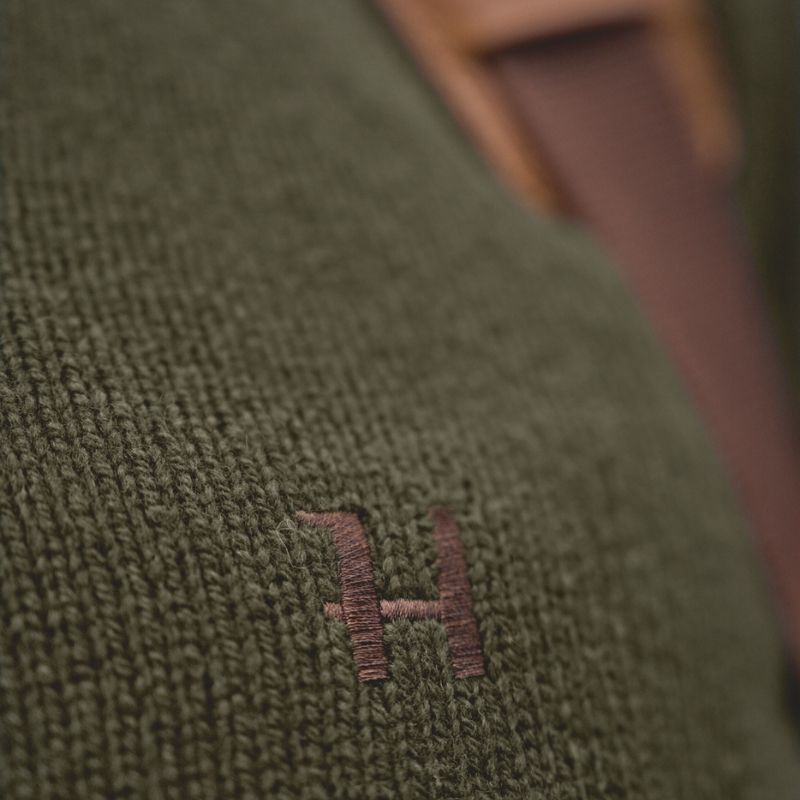 Pull Vincent Merino Half Zip - Vert Forêt Rosin