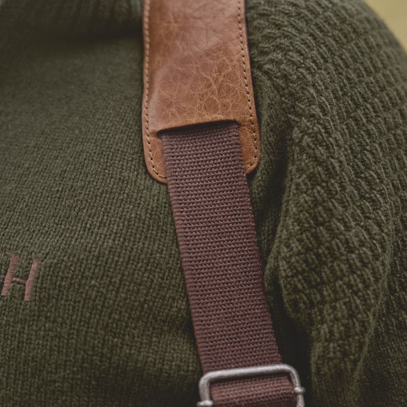 Pull Vincent Merino Half Zip - Vert Forêt Rosin