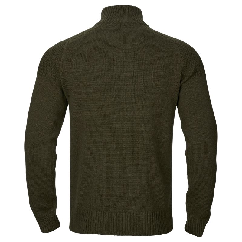 Pull Vincent Merino Half Zip - Vert Forêt Rosin