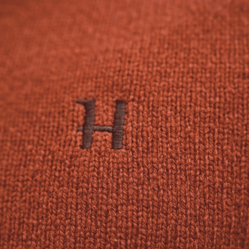 Pull Vincent Merino Half Zip - Bombay Brown Orange