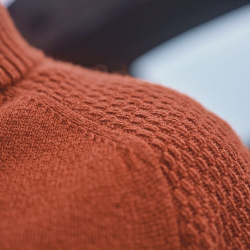 Pull Vincent Merino Half Zip - Bombay Brown Orange