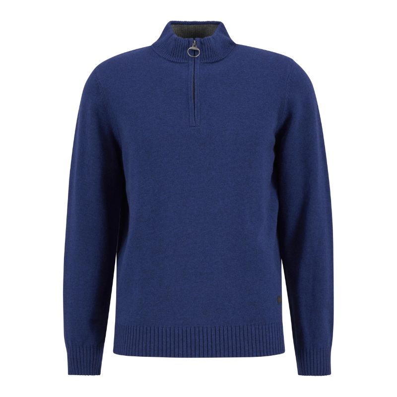 Pull Kelson Half Zip Knitted Jumper Barbour – Bleu