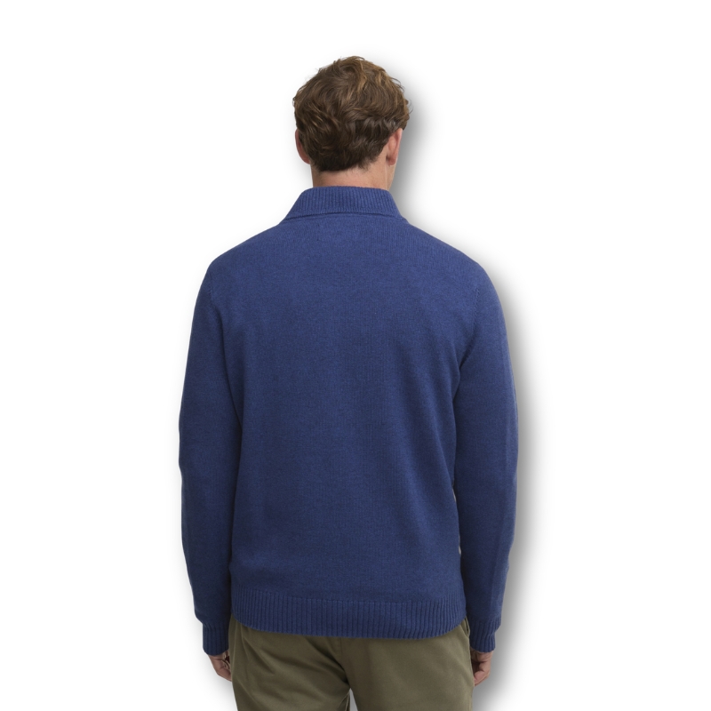 Pull Kelson Half Zip Knitted Jumper Barbour – Bleu