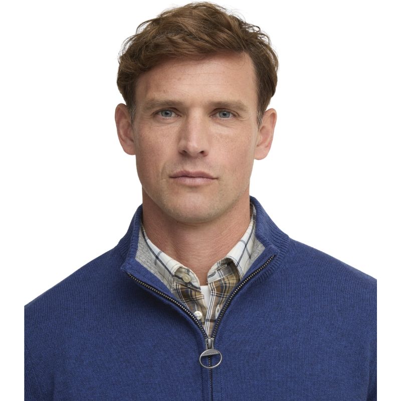 Pull Kelson Half Zip Knitted Jumper Barbour – Bleu