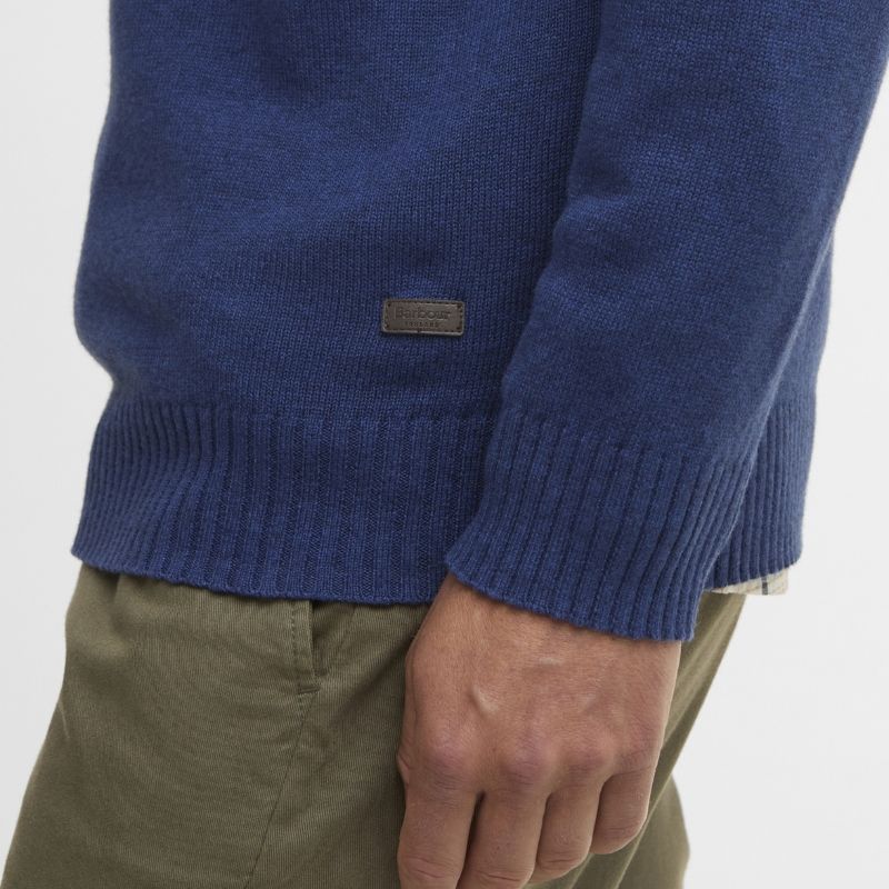 Pull Kelson Half Zip Knitted Jumper Barbour – Bleu