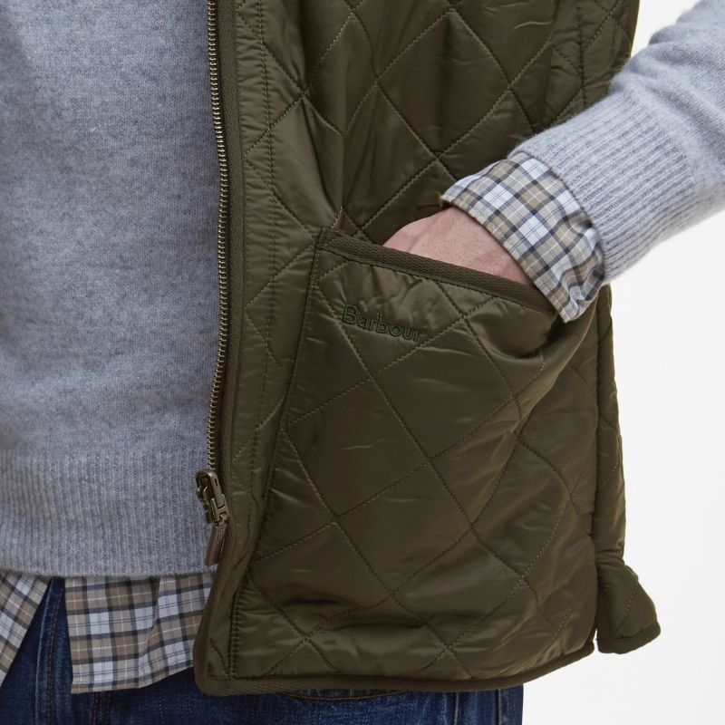Barbour Polarquilt Waistcoat / Zip-In Liner – Olive