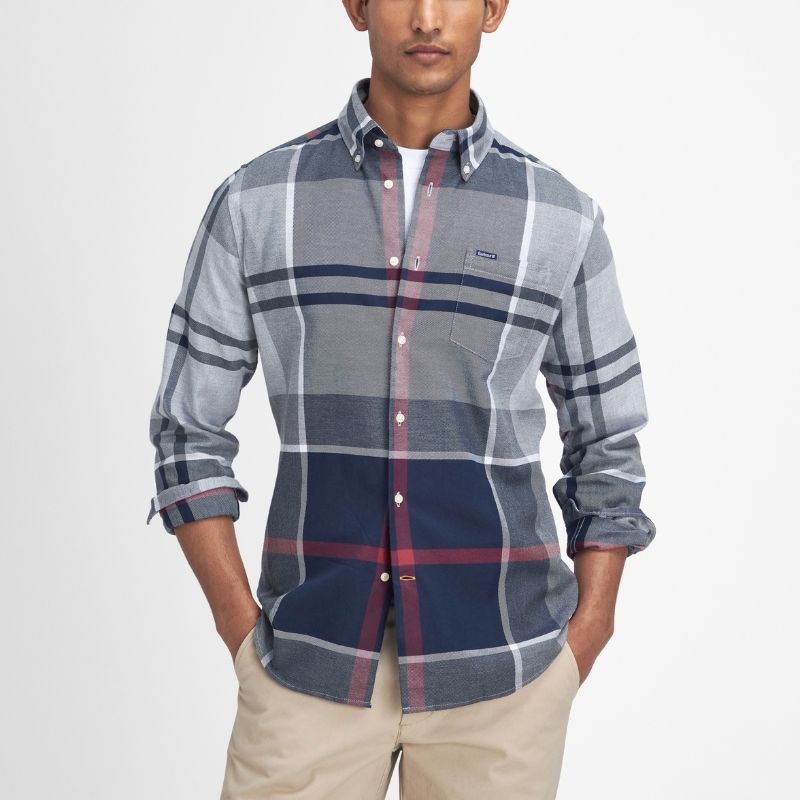 Chemise Dunoon Tartan Tailored Shirt Barbour – Blue Granite