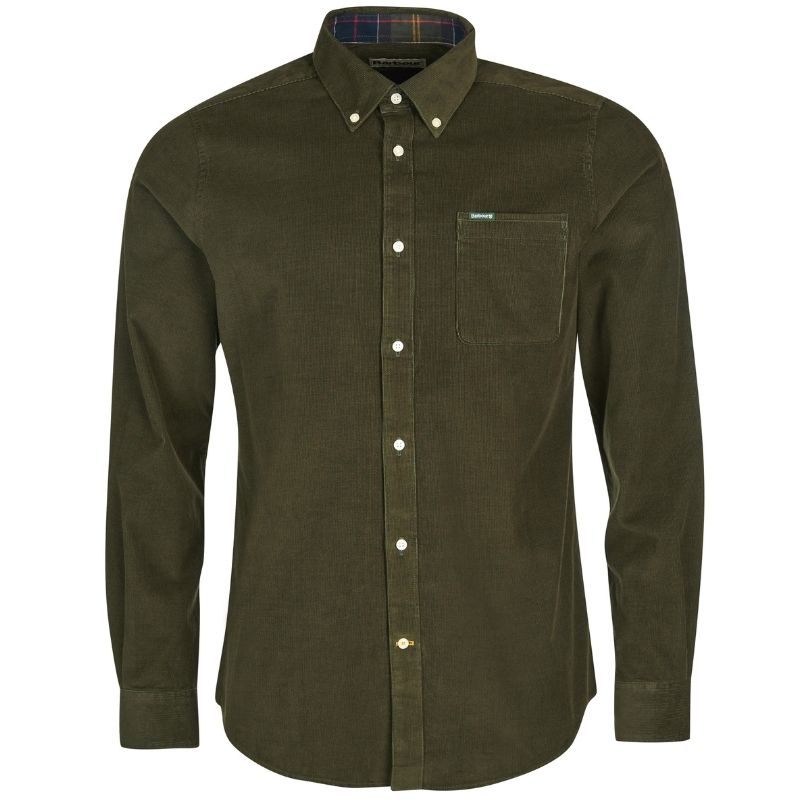 Chemise Barbour Ramsey Tailored Cord Shirt Forest