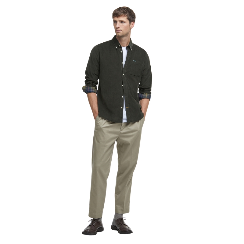 Chemise Barbour Ramsey Tailored Cord Shirt Forest