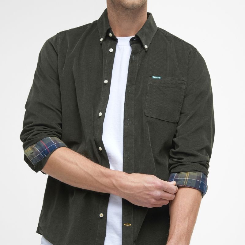Chemise Barbour Ramsey Tailored Cord Shirt Forest