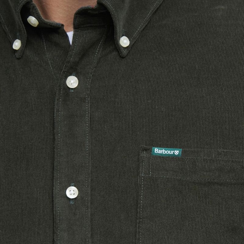 Chemise Barbour Ramsey Tailored Cord Shirt Forest
