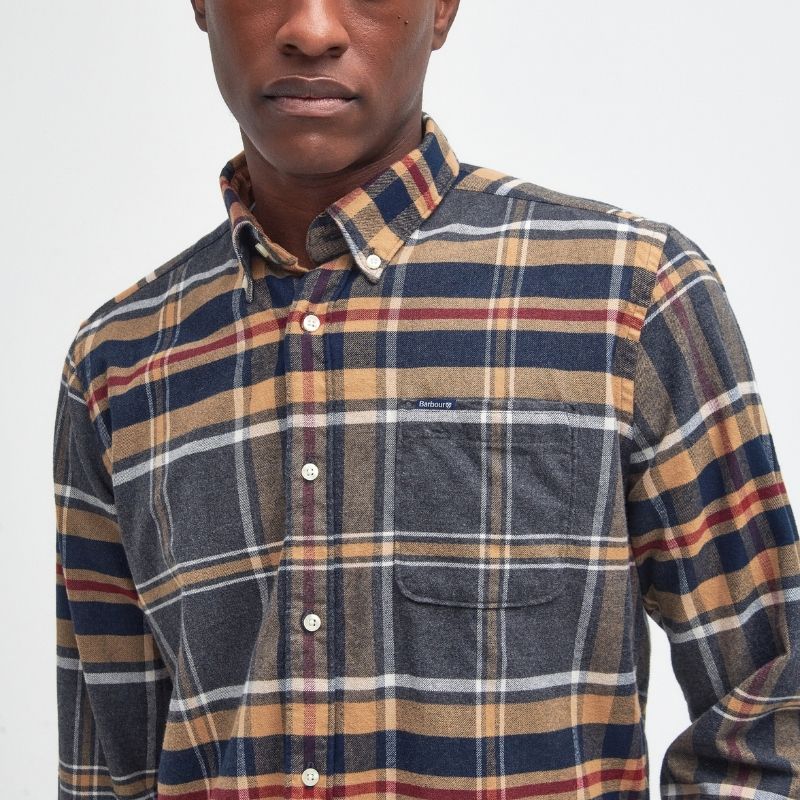 Chemise Barbour Ronan Tailored Checked Shirt Grey Marl