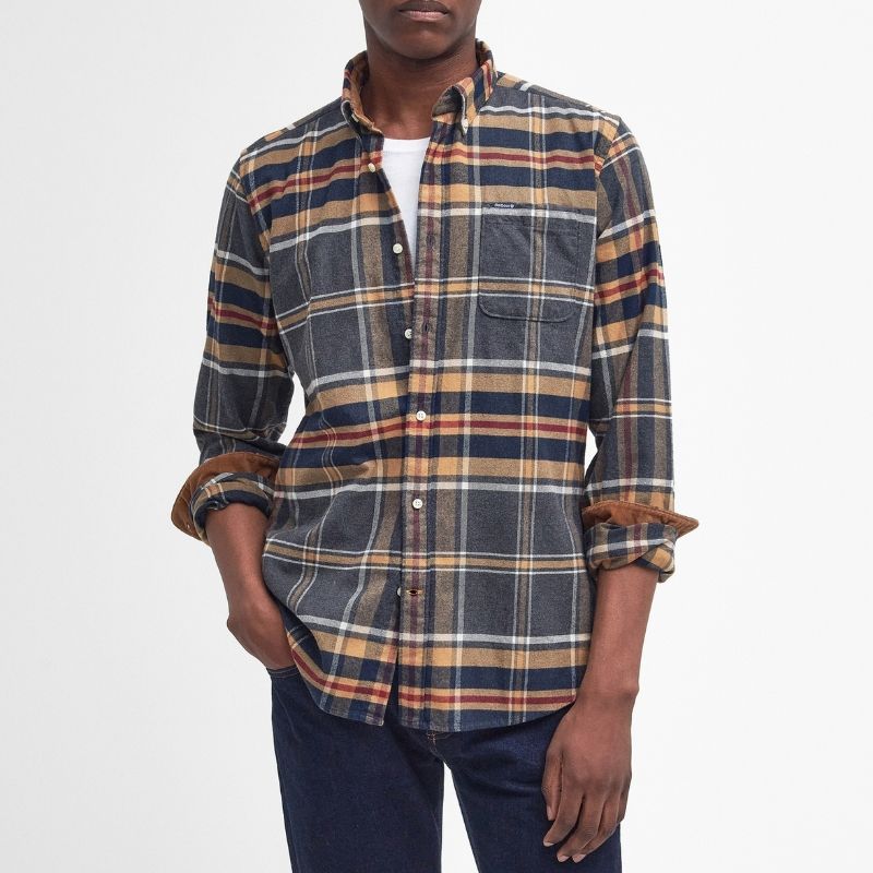 Chemise Barbour Ronan Tailored Checked Shirt Grey Marl