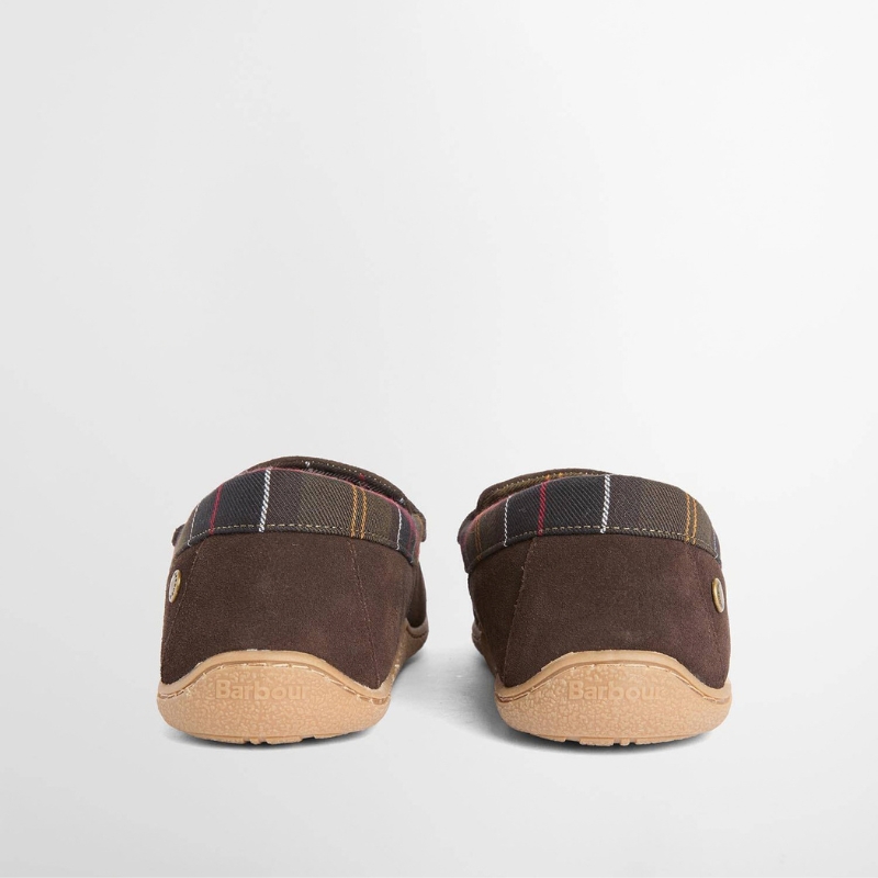 Chaussons Barbour Albert Slipper Brown Suede Homme
