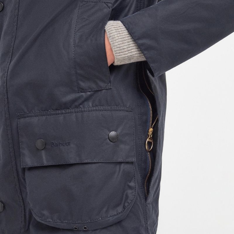 Veste Homme Barbour Beaufort Wax Jacket Coton Ciré Navy