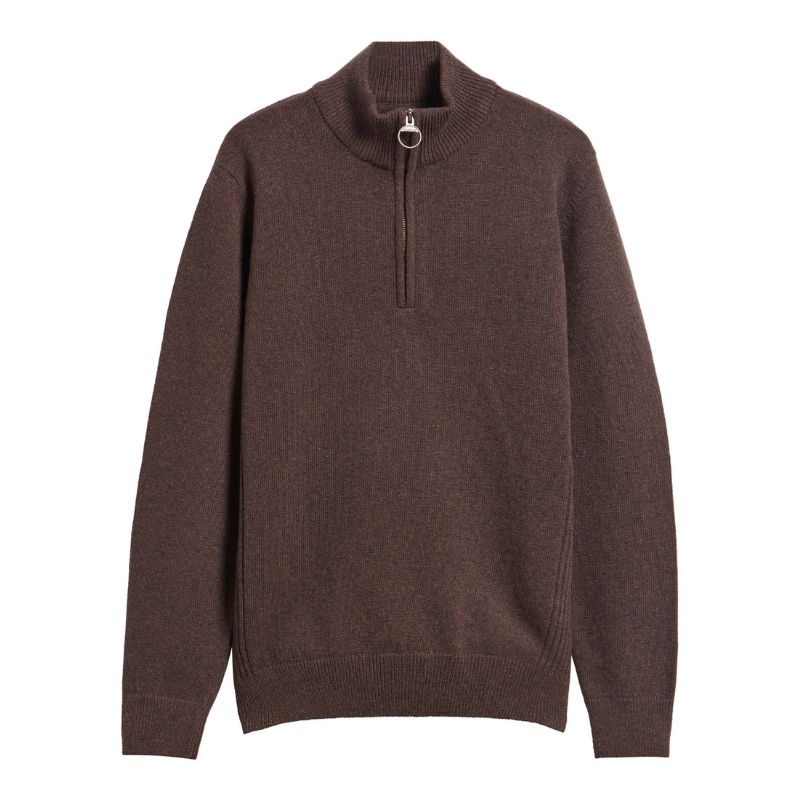 Pull Holden Half Zip Knitted Jumper Barbour – Dark Oak