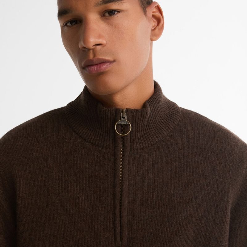 Pull Holden Half Zip Knitted Jumper Barbour – Dark Oak