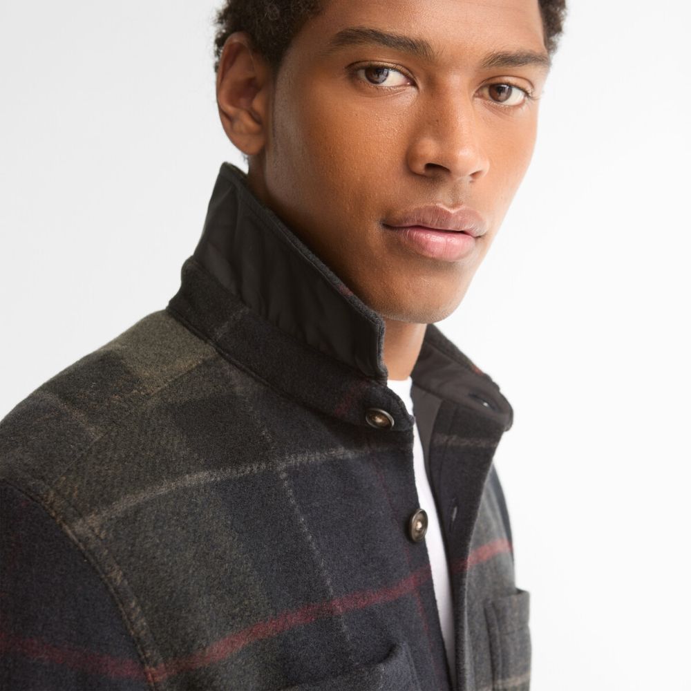 Surchemise Barbour Woodlane Brushed Check Overshirt - Shadow Classic Tartan