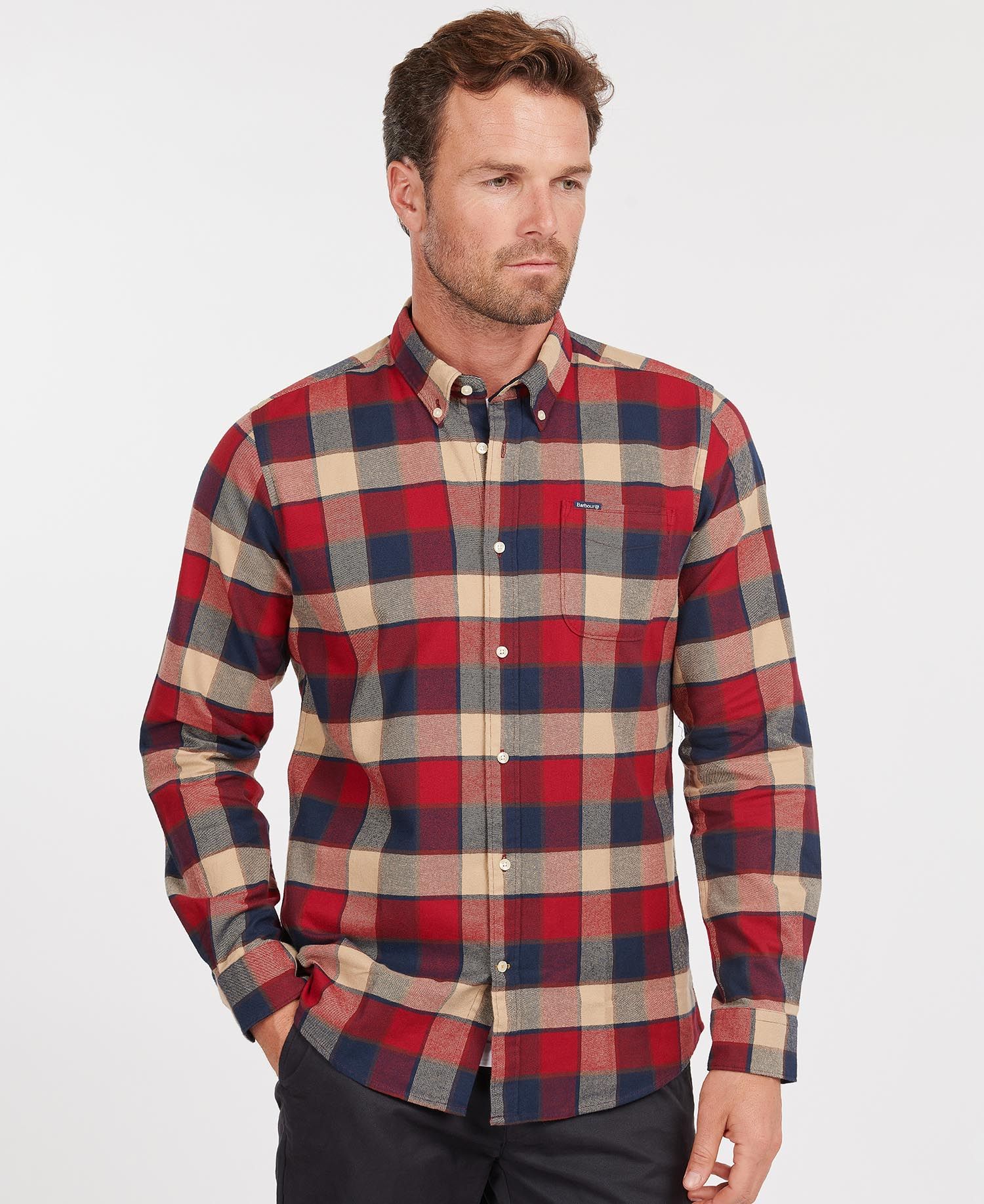 Chemise Hemd Valley Tailored rouge (Rich Red) - Barbour