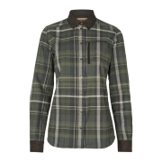 Chemise Pajala Femme Olive Check - Hrkila