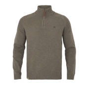 Pull Härkila Vincent Merino Half Zip Dark sand