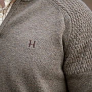 Pull Härkila Vincent Merino Half Zip Dark sand