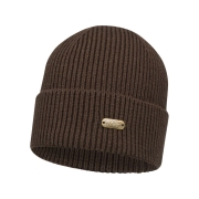 Bonnet Laine Tommy Rib Dark Brown Marron Blaser