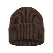 Bonnet Laine Tommy Rib Dark Brown Marron Blaser