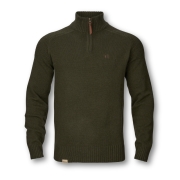 Pull Vincent Merino Half Zip - Vert Forêt Rosin