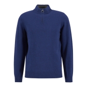 Pull Kelson Half Zip Knitted Jumper Barbour – Bleu