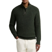 Pull Essentials Fleck Half Zip Barbour – Olive