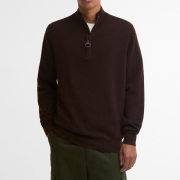 Pull Ronson Tartan Trim Half Zip Barbour – Peat