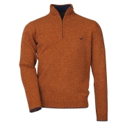Pull Brompton Lambswool Zip Neck Mandarin - Laksen